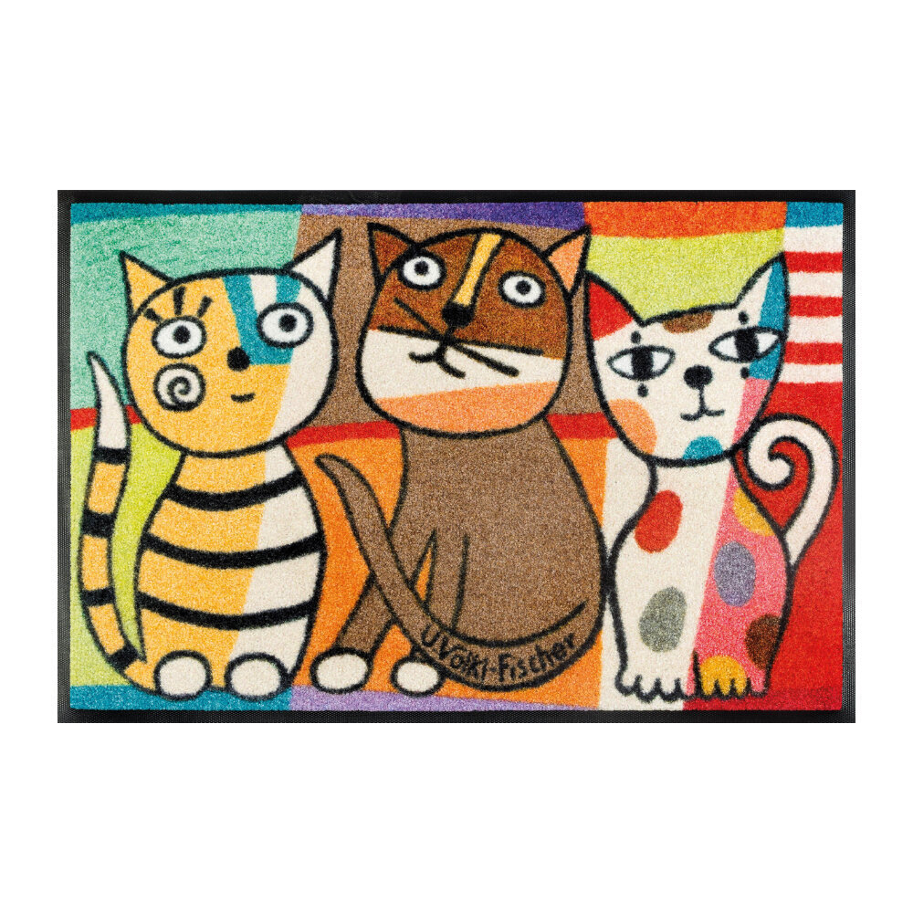Kleen-Tex uksematt Picasso Cats 50x75 cm hind ja info | Uksematid | kaup24.ee