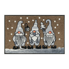 Kleen-Tex uksematt Christmas Gnomes Beige hind ja info | Uksematid | kaup24.ee