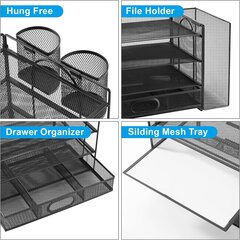 4-х уровневый настольный органайзер Restorgan, черный цена и информация | Канцелярские товары | kaup24.ee