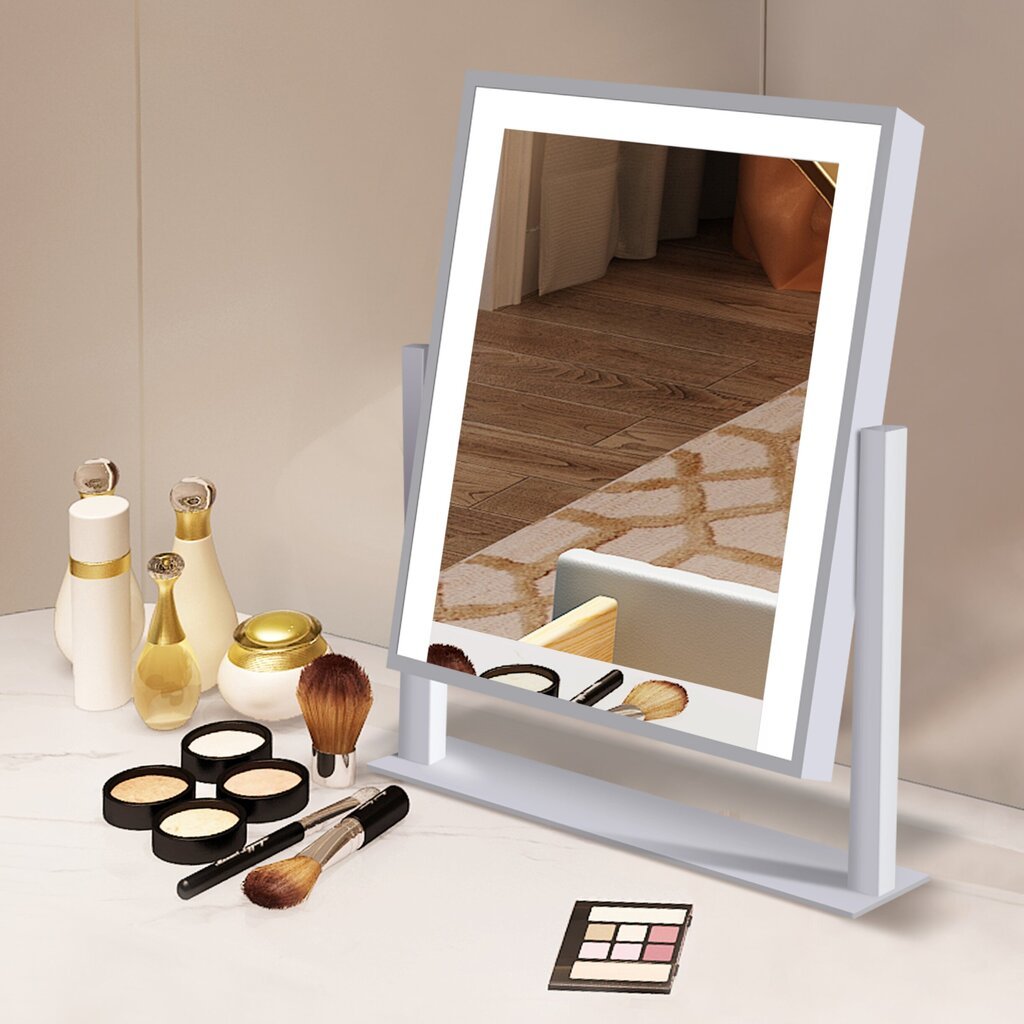 LED valgustusega peegel G.Lux Led Make Up Mirror-2-wh hind ja info | Meigikotid, lauapeeglid | kaup24.ee