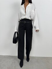 Белая атласная рубашка цена и информация | Женские блузки, рубашки | kaup24.ee
