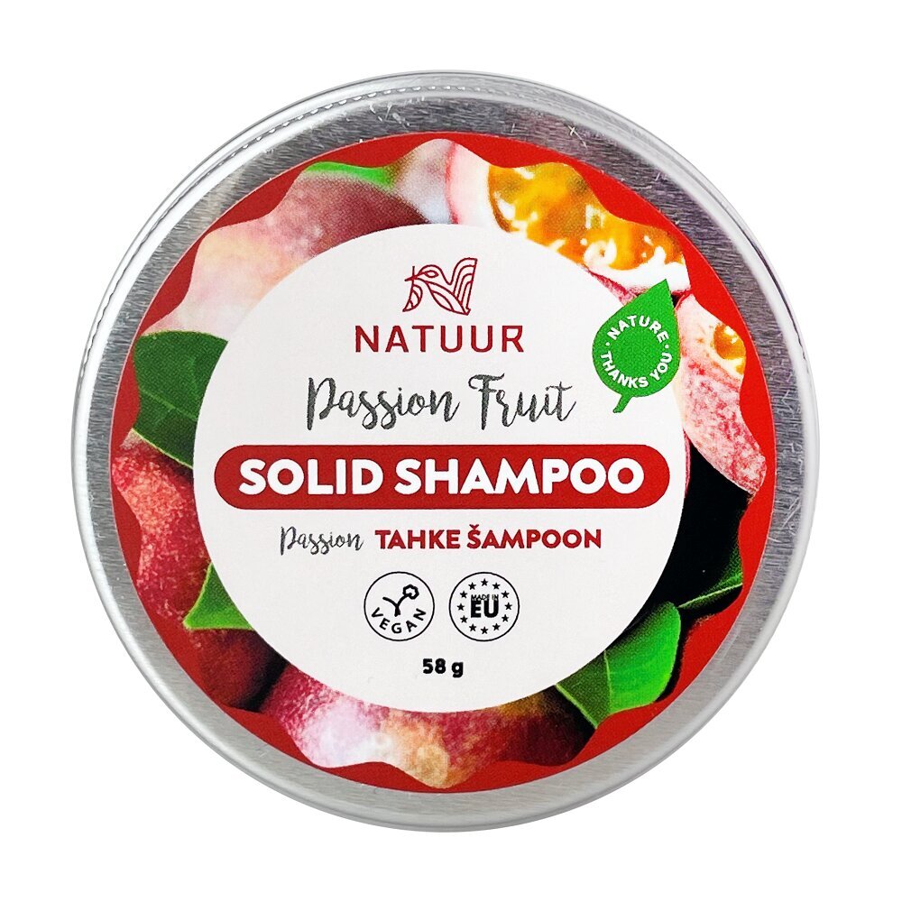 Tahke šampoon Natuur, passion 58g hind ja info | Šampoonid | kaup24.ee