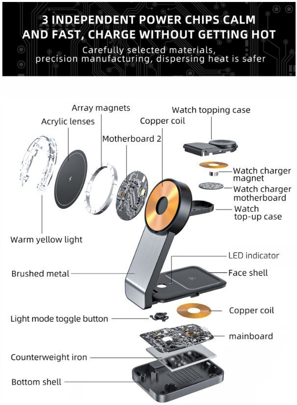 Swissten Mag Wireless 3in1 hind ja info | Mobiiltelefonide laadijad | kaup24.ee