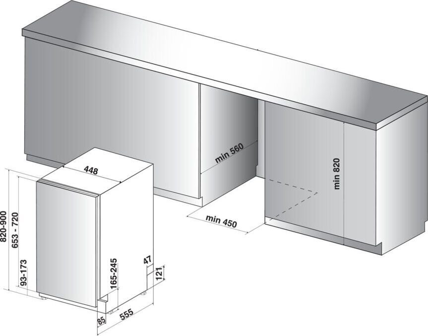 Whirlpool WSIE2B19C hind ja info | Nõudepesumasinad | kaup24.ee