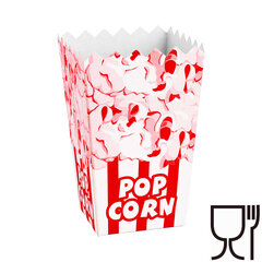 Картонная коробка для PopCorn 7x14,5x9см MEDIUM 0,75л 100 шт. цена и информация | Посуда для хранения еды | kaup24.ee