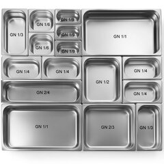 Пищевой контейнер для духовок GN 1/1, высота 200 мм. цена и информация | Посуда для хранения еды | kaup24.ee