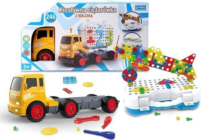 Loominguline komplekt veoauto Artyk, 246 tk цена и информация | Poiste mänguasjad | kaup24.ee