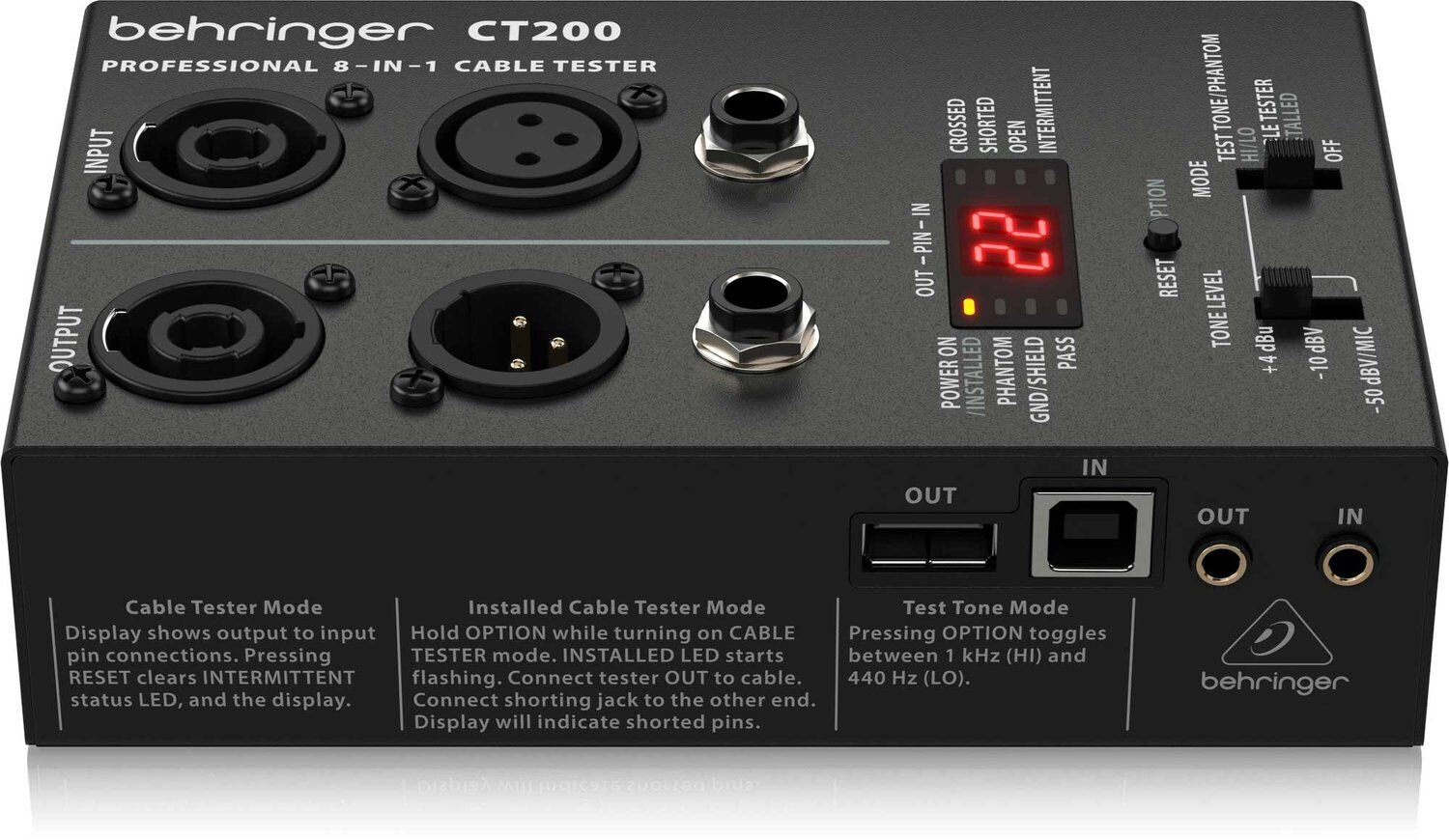 Kaabli tester Behringer CT200 hind ja info | Kaablid ja juhtmed | kaup24.ee