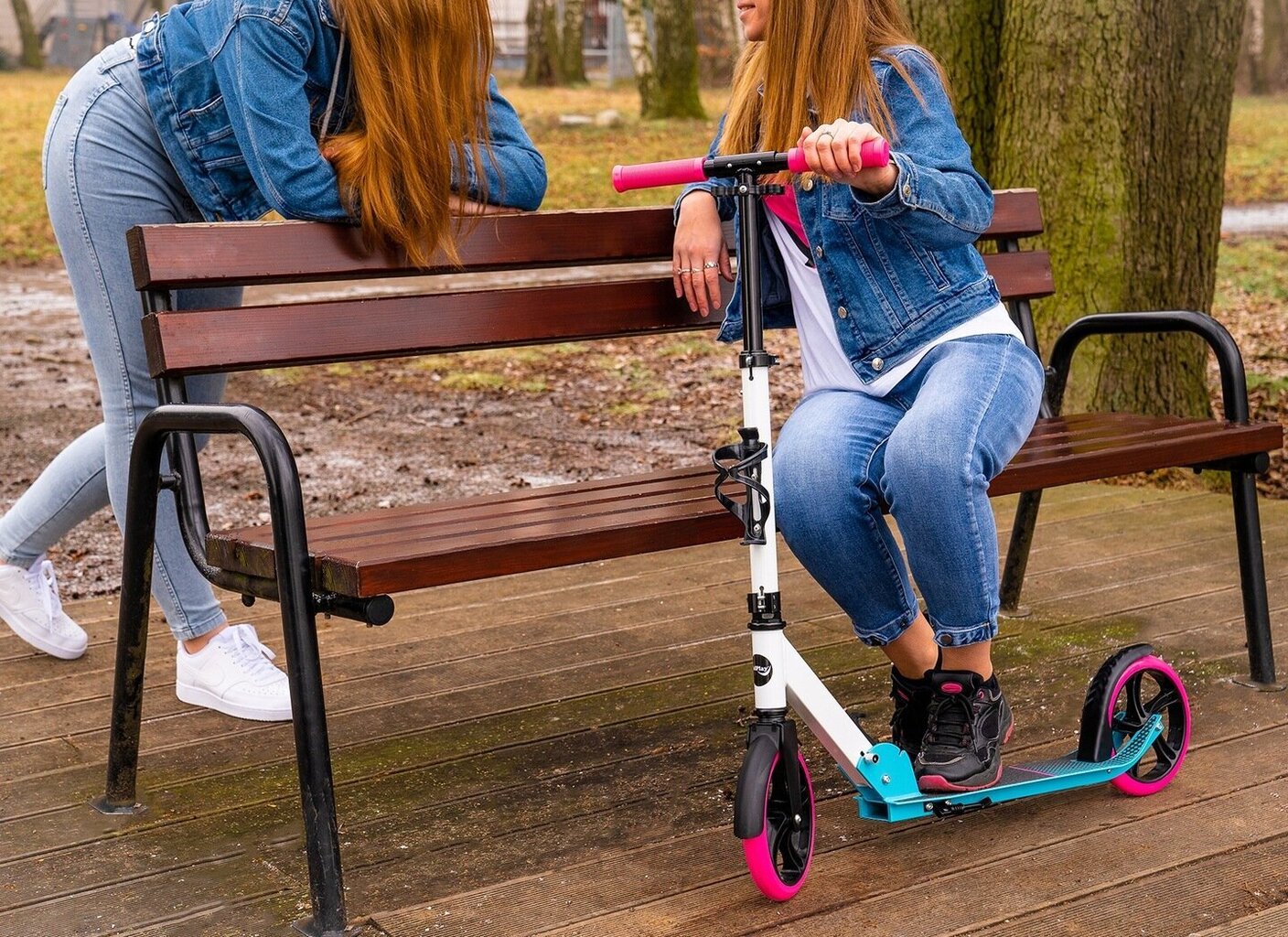 Tõukeratas lastele Double Wheeled 110, mitmevärviline цена и информация | Tõukerattad | kaup24.ee