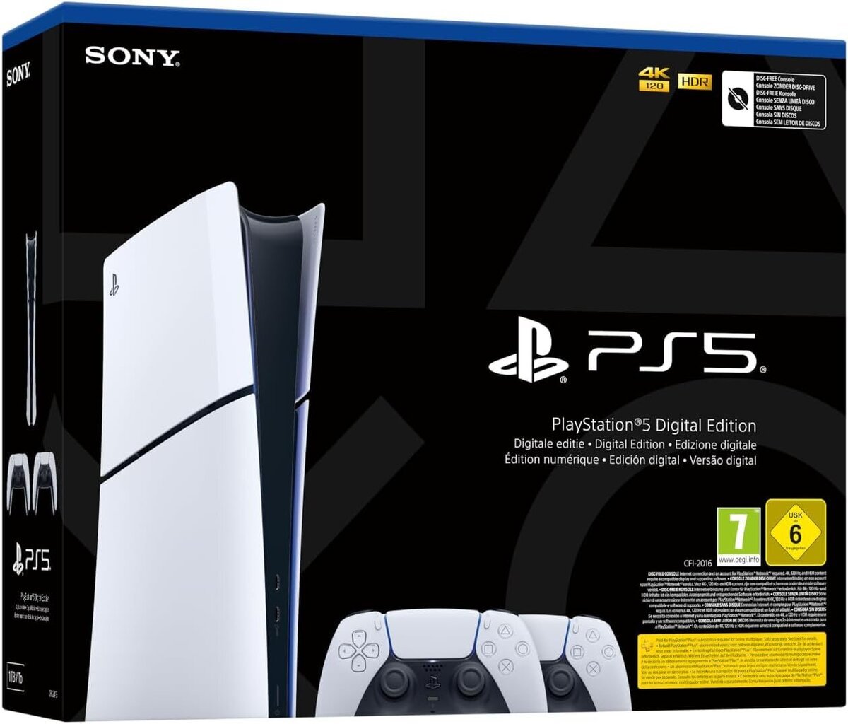 PlayStation 5 Slim 1TB Digital 2 DualSense Edition цена и информация | Mängukonsoolid | kaup24.ee