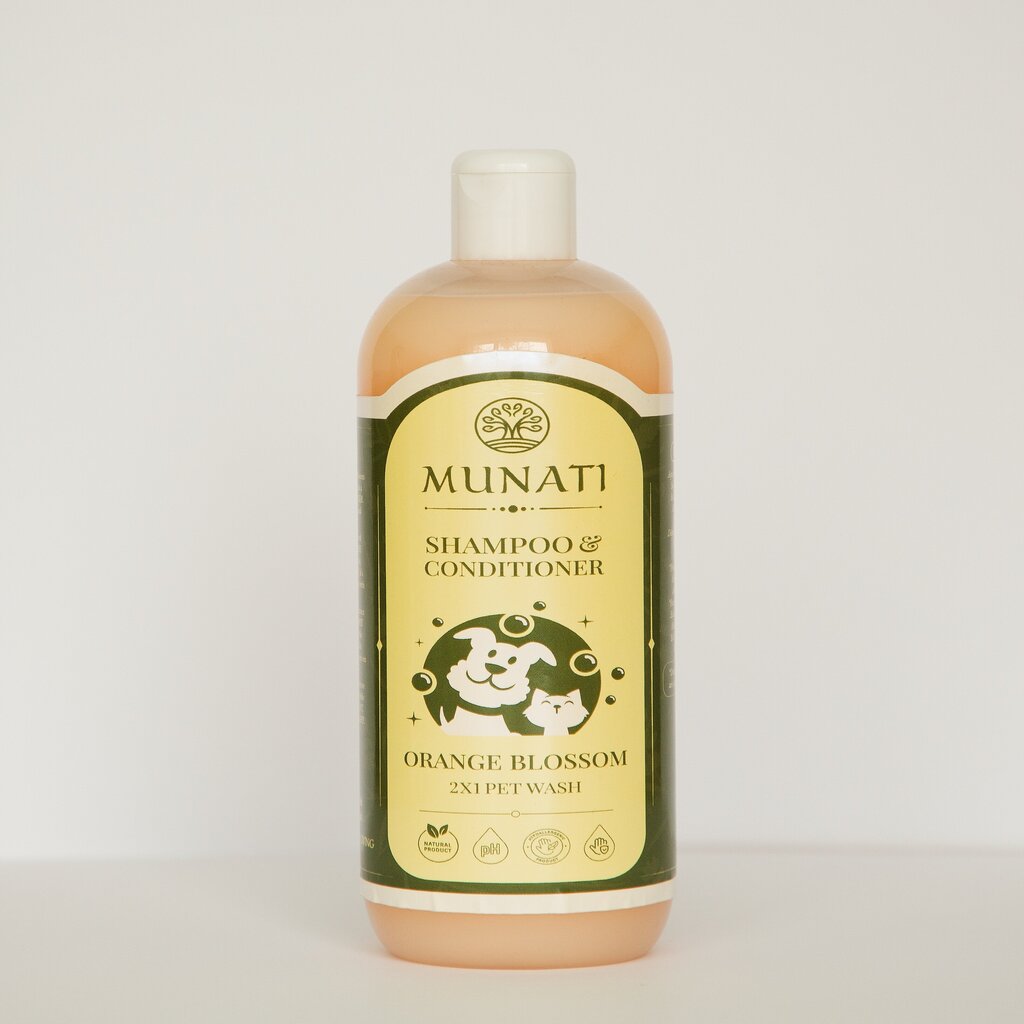 Šampoon ja palsam 2-ühes lemmikloomadele, apelsiniõie lõhn, 500 ml hind ja info | Karvahooldustooted loomadele | kaup24.ee