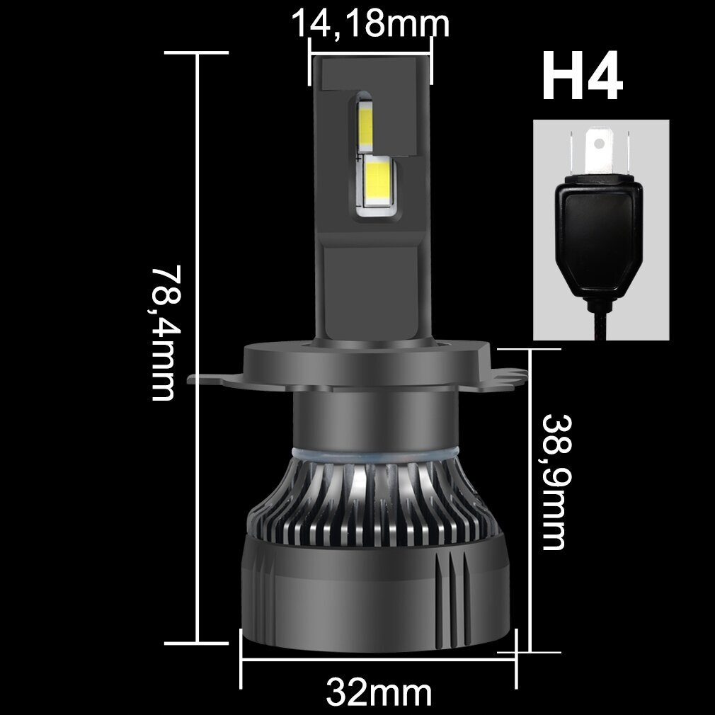 Pirnid Led Xstorm H4 120W 26000Lm hind ja info | Autopirnid | kaup24.ee