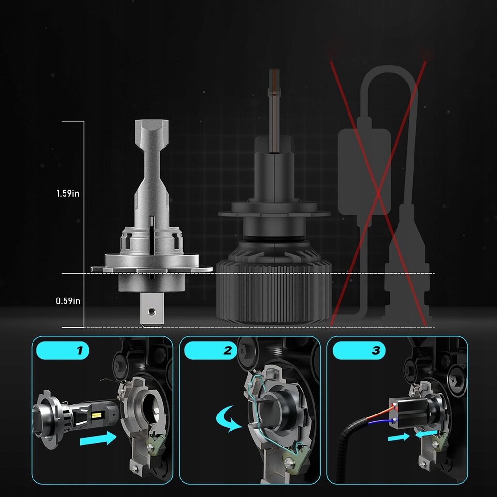 Pirnid Led Qerk H7 hind ja info | Autopirnid | kaup24.ee