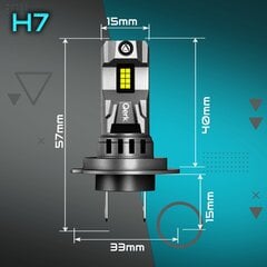 Pirnid Led Qerk H7 hind ja info | Autopirnid | kaup24.ee