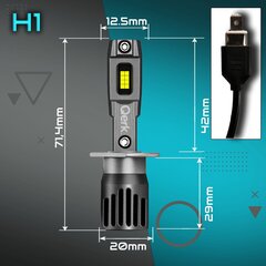 Pirnid Led Qerk H1 hind ja info | Autopirnid | kaup24.ee