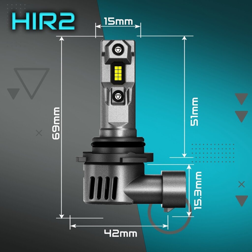 Pirnid Led Qerk Hir2 hind ja info | Autopirnid | kaup24.ee