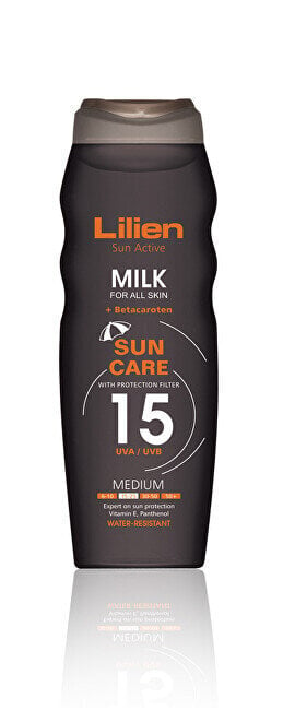 Päikesekaitsekreem Lilien Sun Active Milk SPF 15, 200 ml цена и информация | Päikesekreemid | kaup24.ee