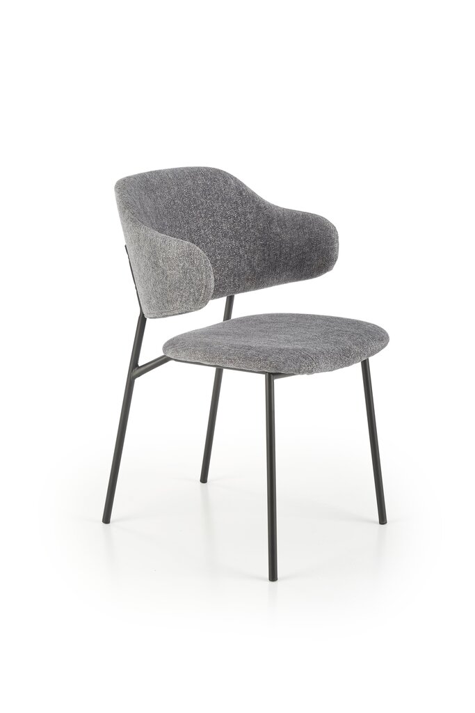 4 tooli komplekt Halmar K497, hall/must hind ja info | Söögitoolid, baaritoolid | kaup24.ee