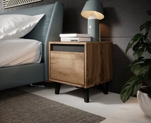 Комплект из 2-х тумбочек у кровати Halmar Nord, коричневый/серый цена и информация | Прикроватные тумбочки | kaup24.ee
