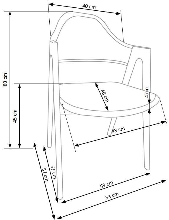 2 tooli komplekt Halmar K247, pruun/valge hind ja info | Söögitoolid, baaritoolid | kaup24.ee