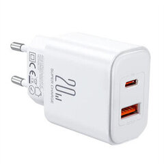 EU Joyroom JR-TCF05 20 Вт USB-A Зарядное устройство USB-C + кабель USB-C - черный цена и информация | Зарядные устройства для телефонов | kaup24.ee