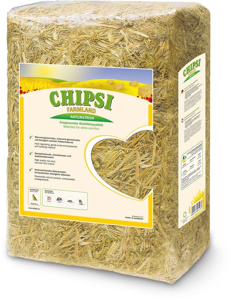 Chipsi Farmland õlgedest allapanu, 4 kg hind ja info | Põhk ja hein väikeloomadele | kaup24.ee