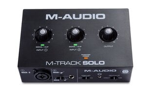 M-AUDIO M-Track Solo USB Аудиоинтерфейс Предварительный усилитель Crystal 16 бит 48 кГц Черный цена и информация | Принадлежности для музыкальных инструментов | kaup24.ee