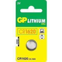 Элемент GP CR1620, 1 шт. цена и информация | Батарейки | kaup24.ee