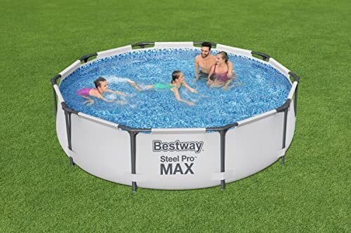 Bestway Steel Pro MAX 56408 basseiniraami komplekt, 305x305x76 cm, hall цена и информация | Basseinid | kaup24.ee