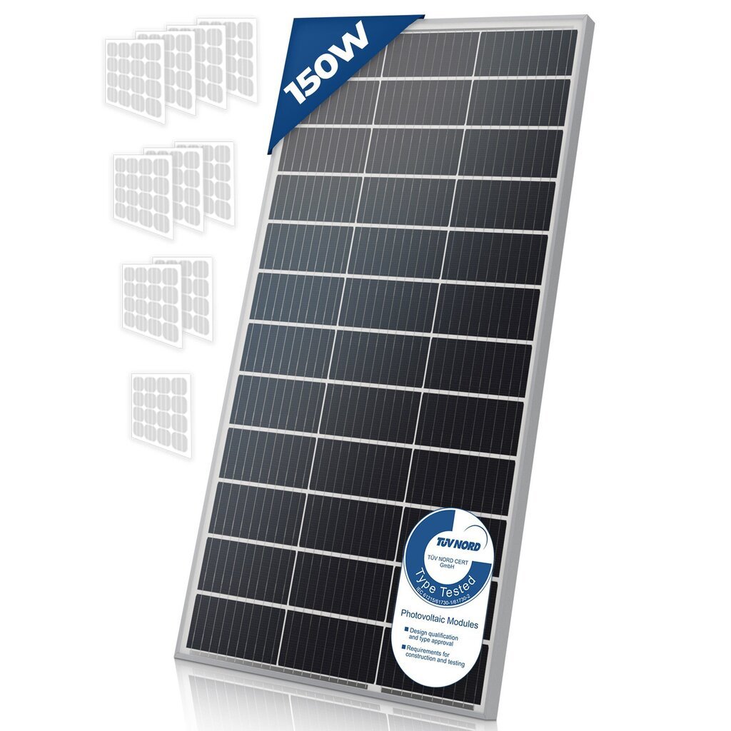 Mälukristalliline päikesepaneel 150W hind ja info | Päikeseenergiajaamade osad | kaup24.ee
