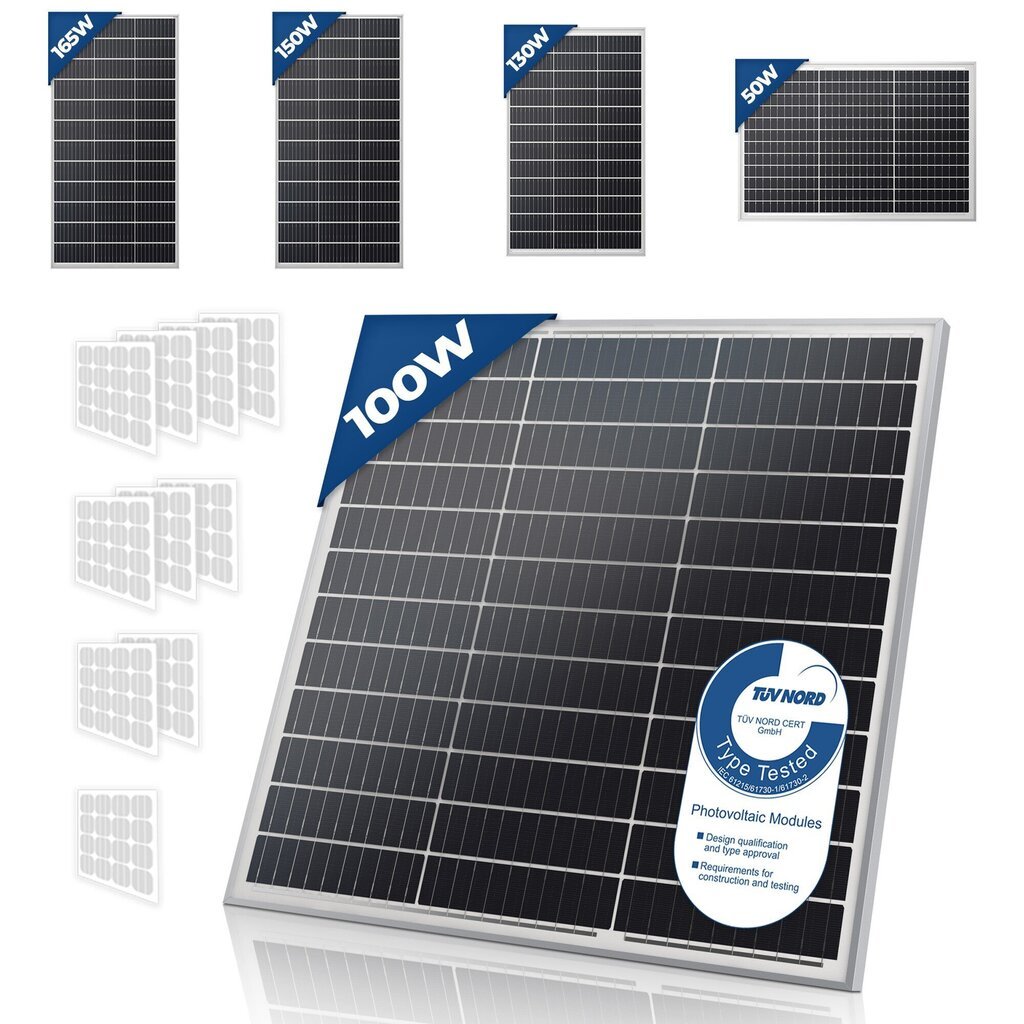 Päikesepaneel 100W hind ja info | Päikeseenergiajaamade osad | kaup24.ee