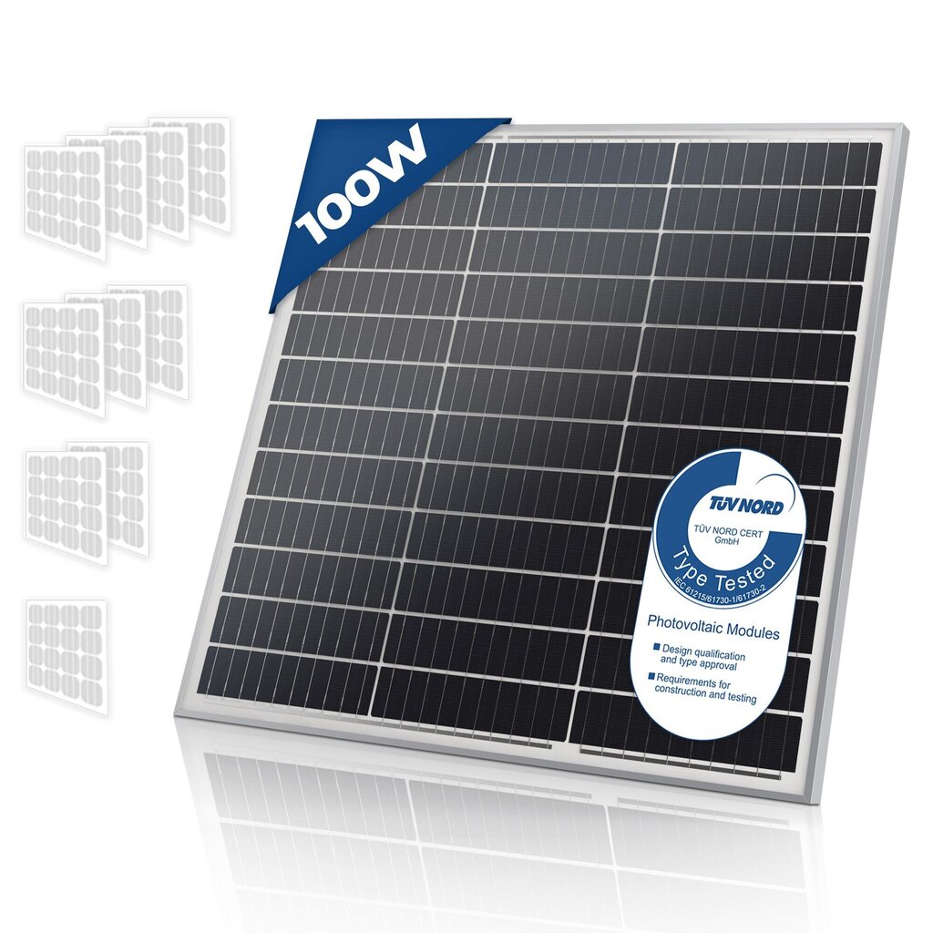 Päikesepaneel 100W hind ja info | Päikeseenergiajaamade osad | kaup24.ee