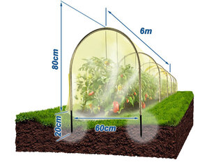 Kiletunnel Piprake 6m цена и информация | Теплицы | kaup24.ee