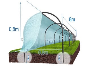 Taimelava agrokilega, 8 m цена и информация | Теплицы | kaup24.ee
