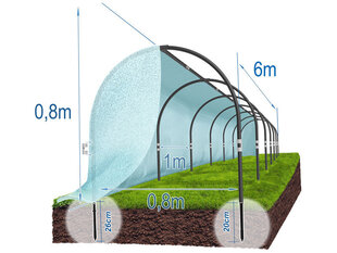 Taimelava agrokilega, 6 m цена и информация | Теплицы | kaup24.ee