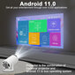 Projektor Android 11.0 TV Wifi Bluetooth HDMI Kõlar hind ja info | Projektori ekraanid | kaup24.ee