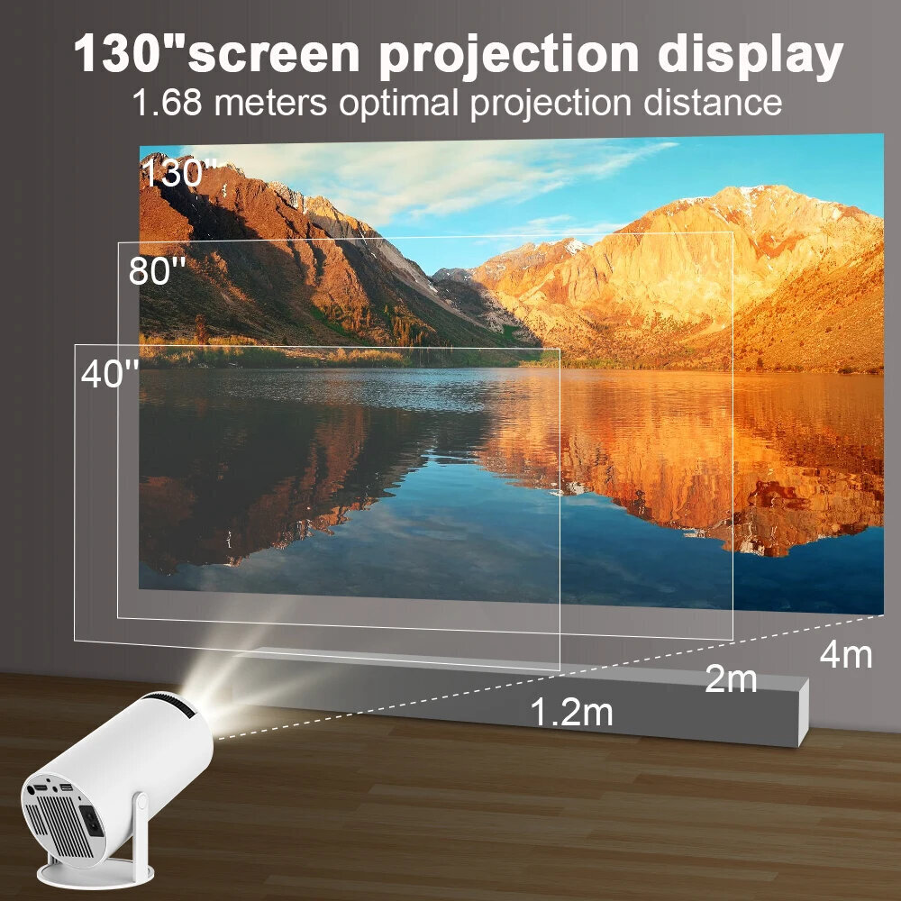 Projektor Android 11.0 TV Wifi Bluetooth HDMI Kõlar цена и информация | Projektori ekraanid | kaup24.ee