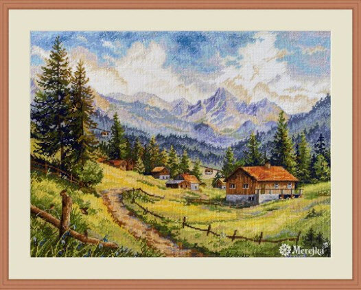 Ristpistes komplekt "Chamonixi org" 30x39, 5 SK243 цена и информация | Tikkimistarvikud | kaup24.ee