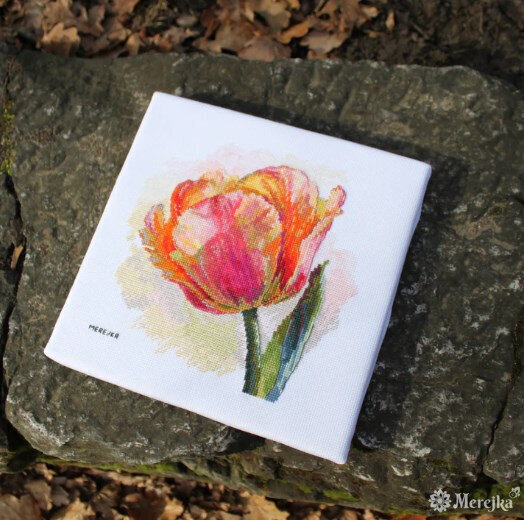 Tikkimiskomplekt "Tulp" 21x21 SK247 цена и информация | Tikkimistarvikud | kaup24.ee