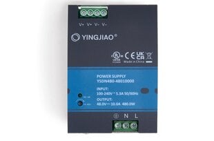 Yingjiao YSDN480 48V 480W 10A DIN-rööpa toiteallikas IP20 hind ja info | Toiteplokid | kaup24.ee