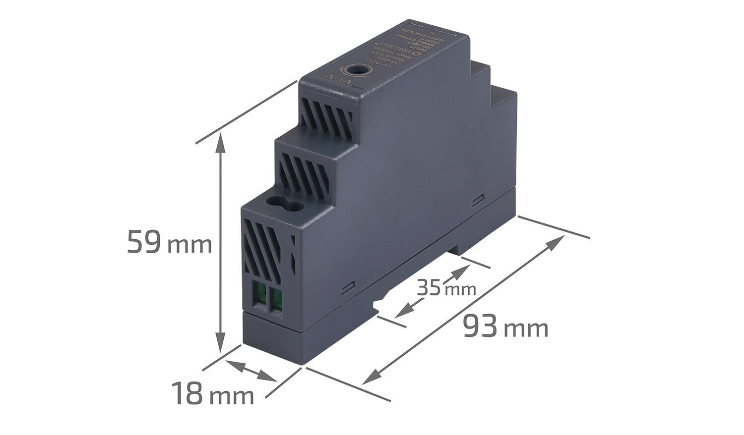 Yingjiao toiteallikas DIN-liistuga YSD15S 12V 15W 1.25A IP20 hind ja info | Toiteplokid | kaup24.ee