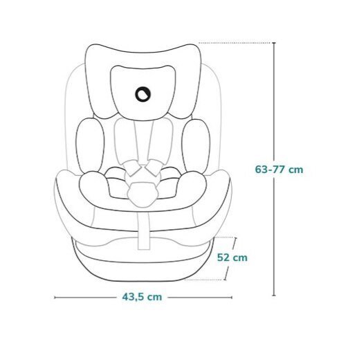 Turvatool Lionelo Lavender i-Size, 9-36 kg, Grey Stone hind ja info | Turvatoolid | kaup24.ee