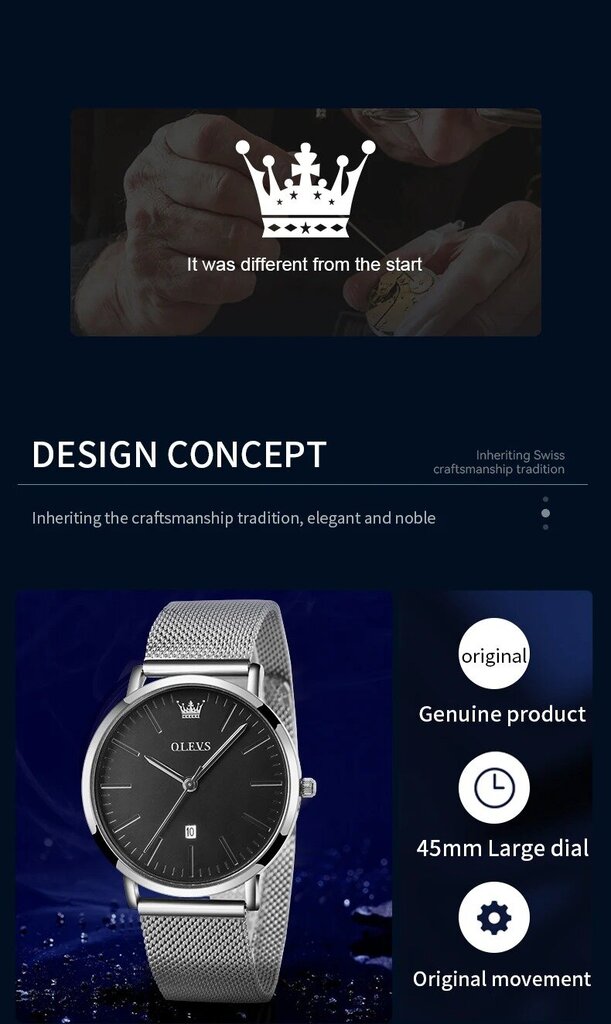 Meeste käekell Olevs hind ja info | Meeste käekellad | kaup24.ee