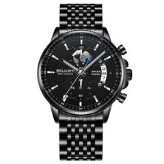 Belushi Мужские кварцевые часы, черные цена и информация | Мужские часы | kaup24.ee