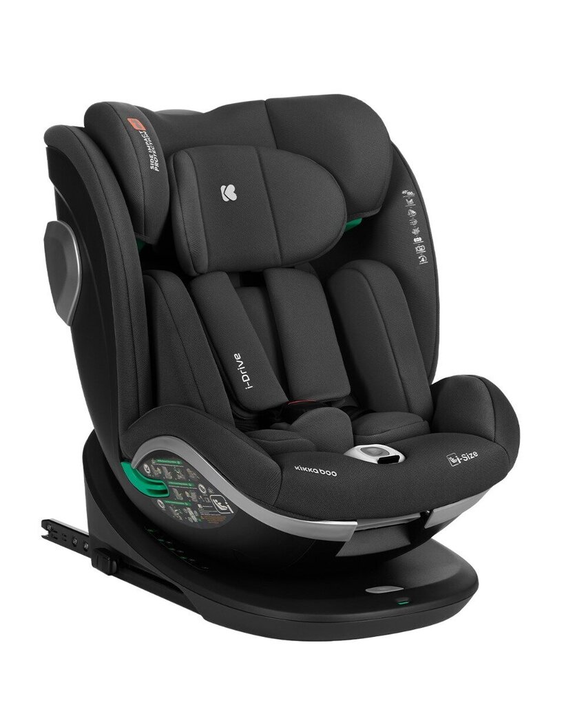 Turvatool KikkaBoo i-Drive i-Size, 0-36 kg, Black цена и информация | Turvatoolid | kaup24.ee