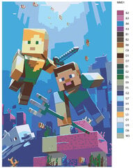 Картина по номерам Gleznot "Lego Minecraft" CH08 цена и информация | Живопись по номерам | kaup24.ee
