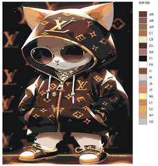 Картина по номерам "Кот в Louis Vuitton" IIIR-KIR166 цена и информация | Живопись по номерам | kaup24.ee