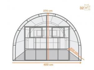 Kasvuhoone Agronom 4x8 m цена и информация | Kasvuhooned | kaup24.ee