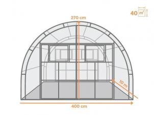 4x10 m AGRONOM 4mm цена и информация | Kasvuhooned | kaup24.ee