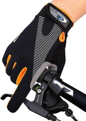 Велосипедные перчатки SONNY, чёрные/зеленые, сенсорные цена и информация | Велоперчатки | kaup24.ee